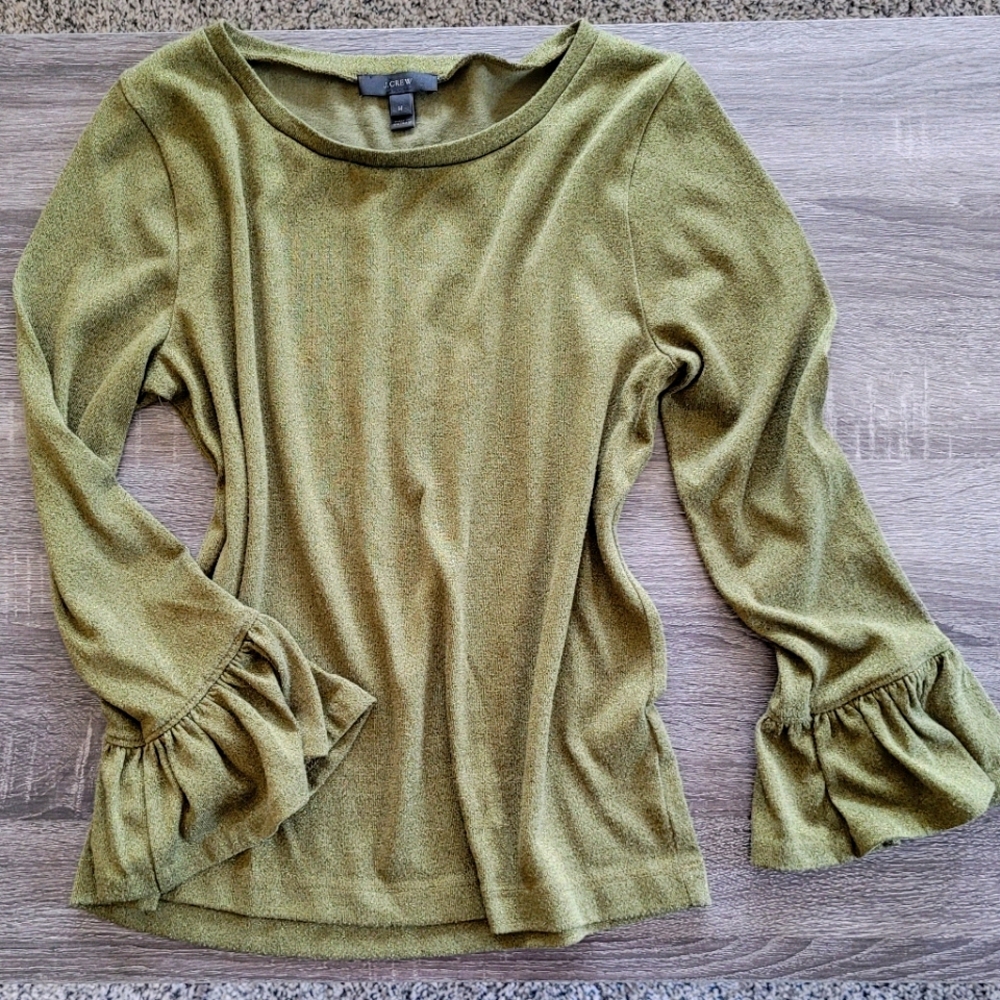 J. Crew Ruffle Sleeve Top